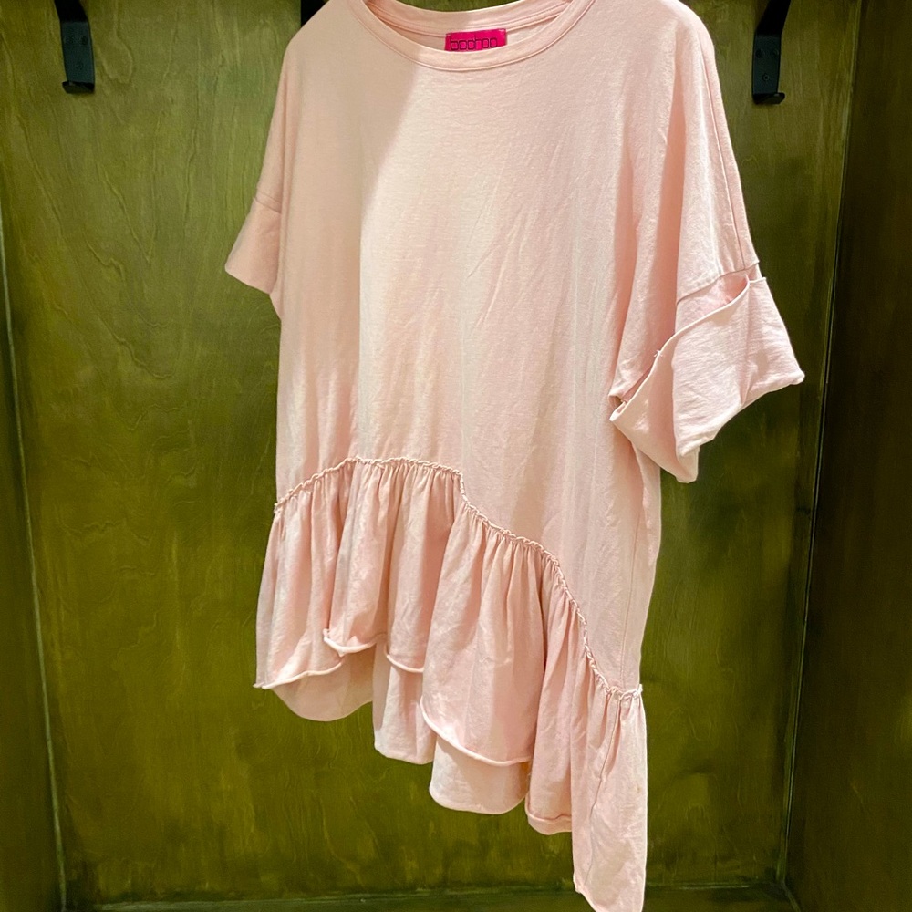 Light Pink Peplum T-Shirt Size US 4